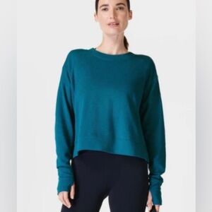 Sweaty Betty after class cropped sweatshirt - size large (fits medium)